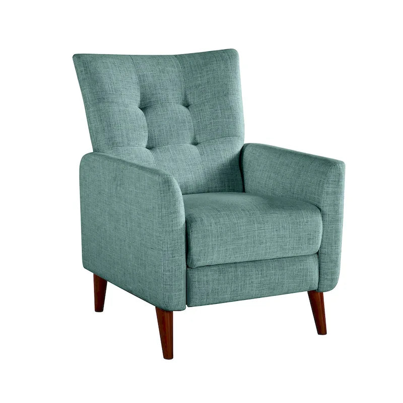 Comfy Manual Recliner with Wood Base