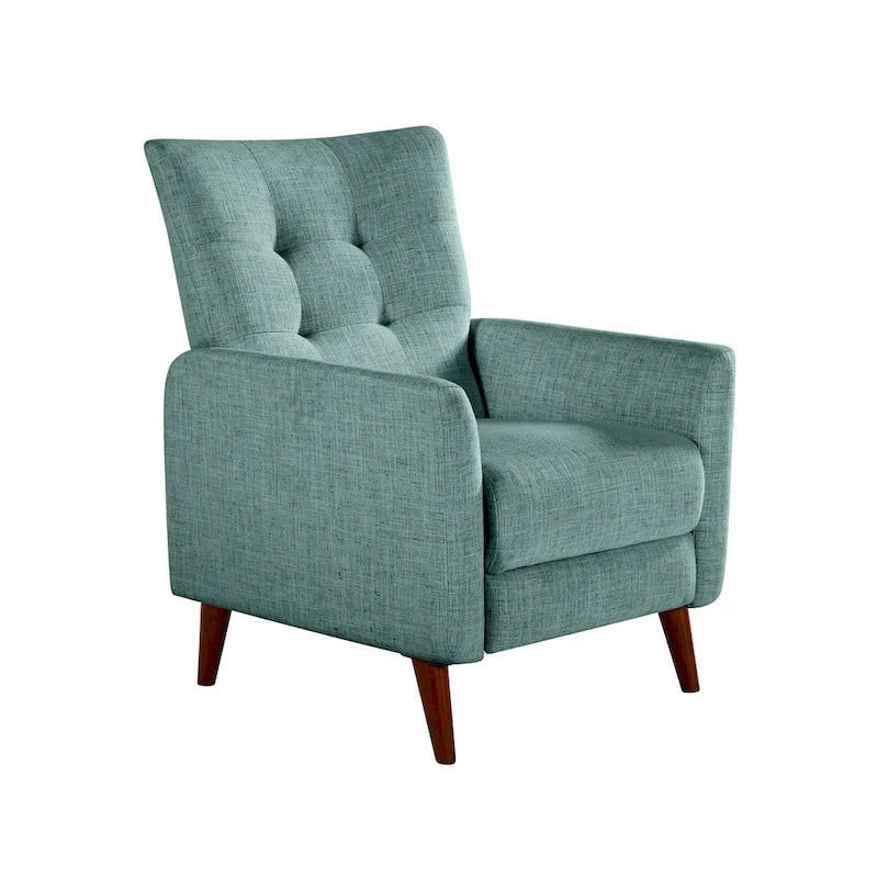 Comfy Manual Recliner with Wood Base