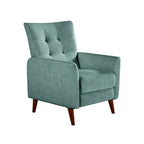 Comfy Manual Recliner with Wood Base