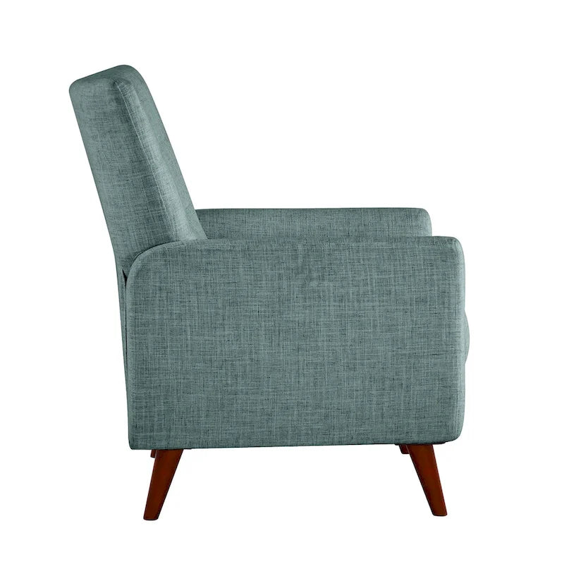 Comfy Manual Recliner with Wood Base