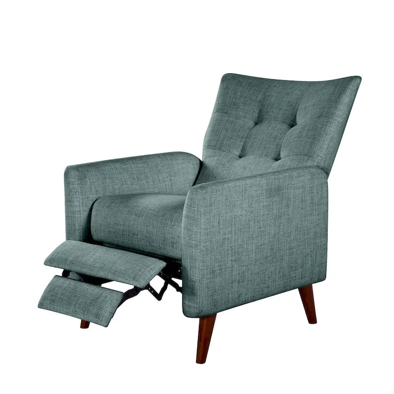 Comfy Manual Recliner with Wood Base