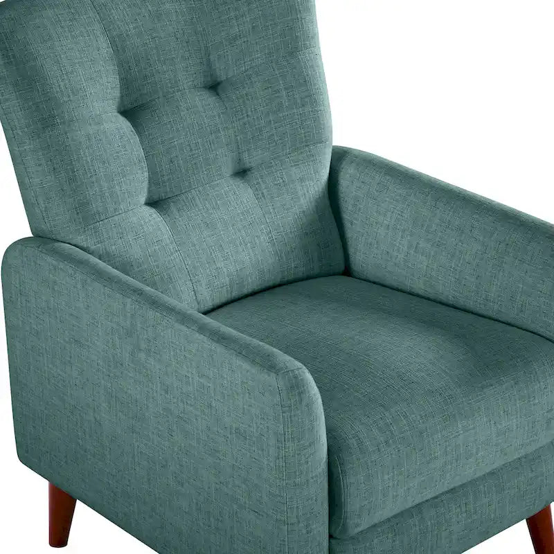 Comfy Manual Recliner with Wood Base