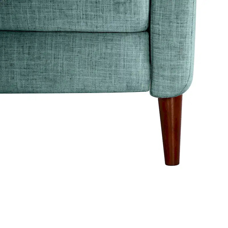 Comfy Manual Recliner with Wood Base