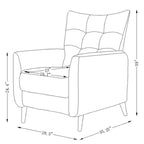 Comfy Manual Recliner with Wood Base