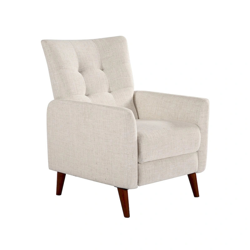 Comfy Manual Recliner with Wood Base