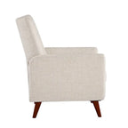Comfy Manual Recliner with Wood Base