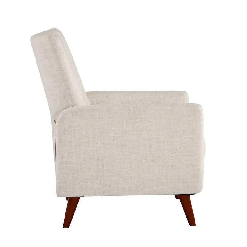 Comfy Manual Recliner with Wood Base