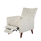 Comfy Manual Recliner with Wood Base