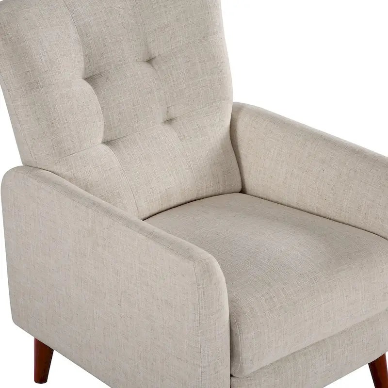 Comfy Manual Recliner with Wood Base
