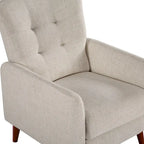 Comfy Manual Recliner with Wood Base
