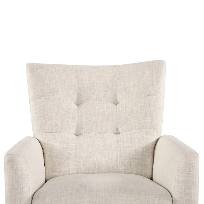 Comfy Manual Recliner with Wood Base