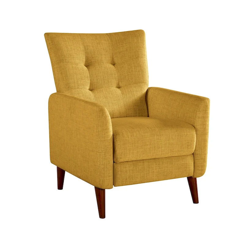 Comfy Manual Recliner with Wood Base