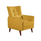 Comfy Manual Recliner with Wood Base
