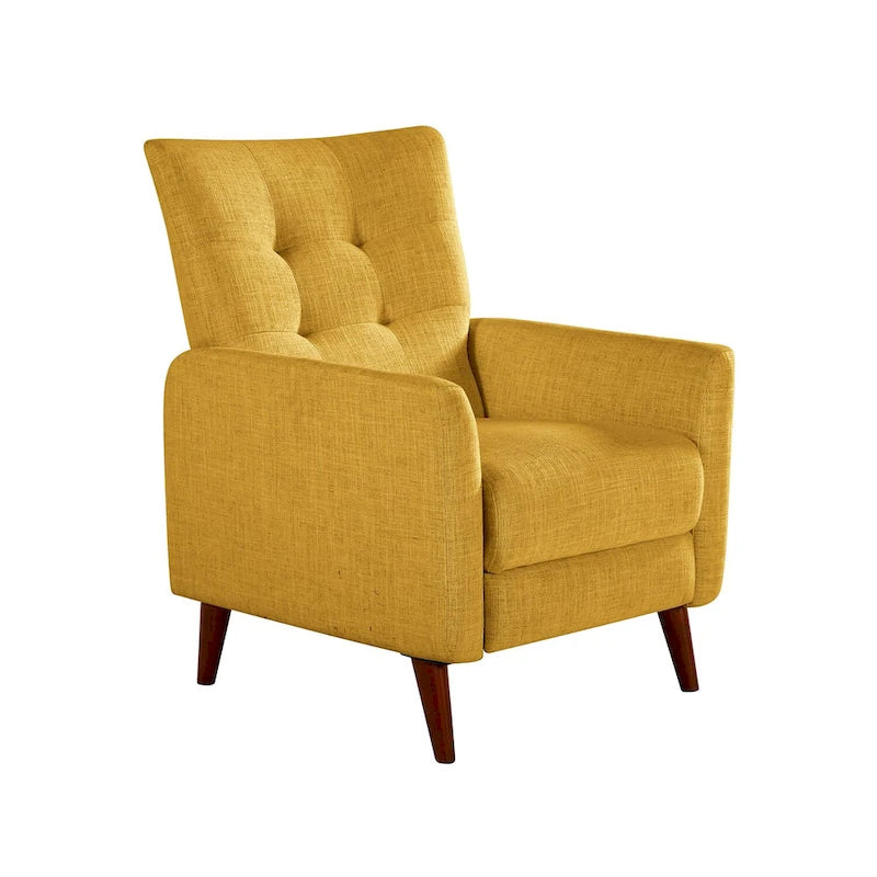 Comfy Manual Recliner with Wood Base