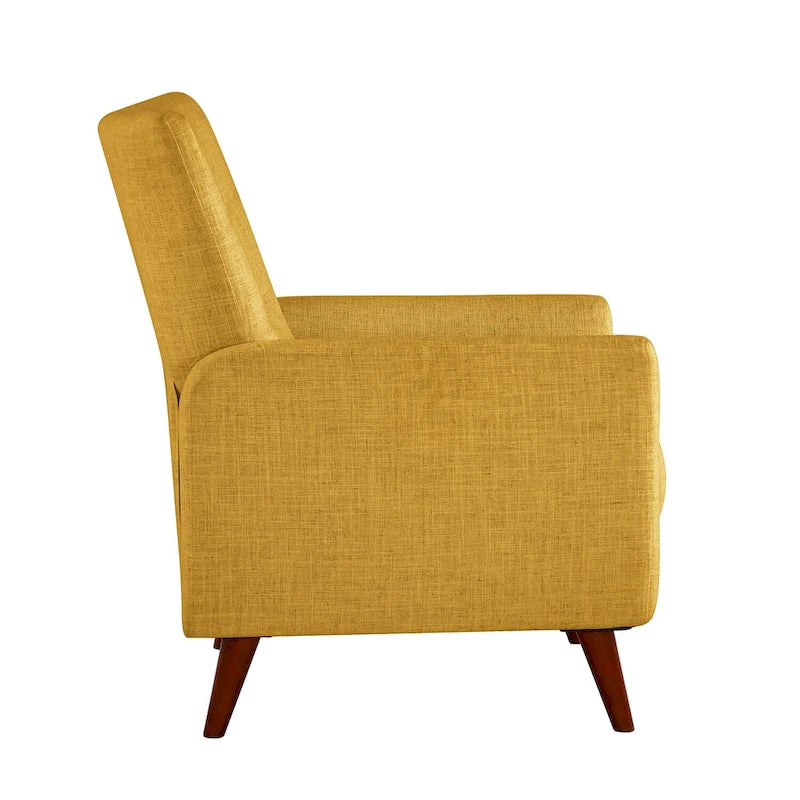 Comfy Manual Recliner with Wood Base