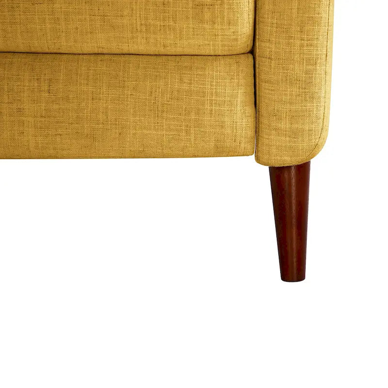 Comfy Manual Recliner with Wood Base