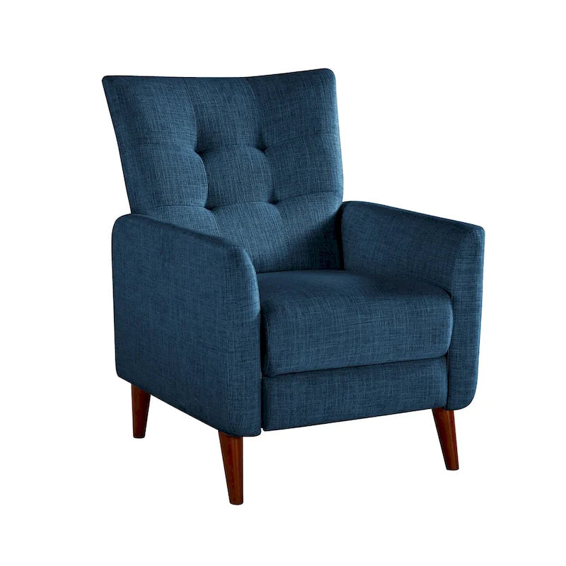 Comfy Manual Recliner with Wood Base