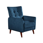 Comfy Manual Recliner with Wood Base