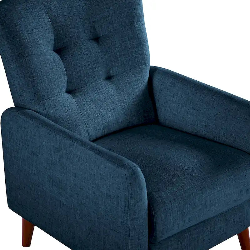Comfy Manual Recliner with Wood Base