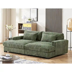 Luxe Schlafsofa mit Cordbezug und doppelter Chaiselongue, zum Twin-Bett umwandelbar