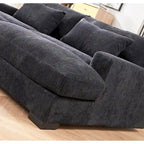 Luxe Schlafsofa mit Cordbezug und doppelter Chaiselongue, zum Twin-Bett umwandelbar