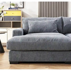 Luxe Schlafsofa mit Cordbezug und doppelter Chaiselongue, zum Twin-Bett umwandelbar