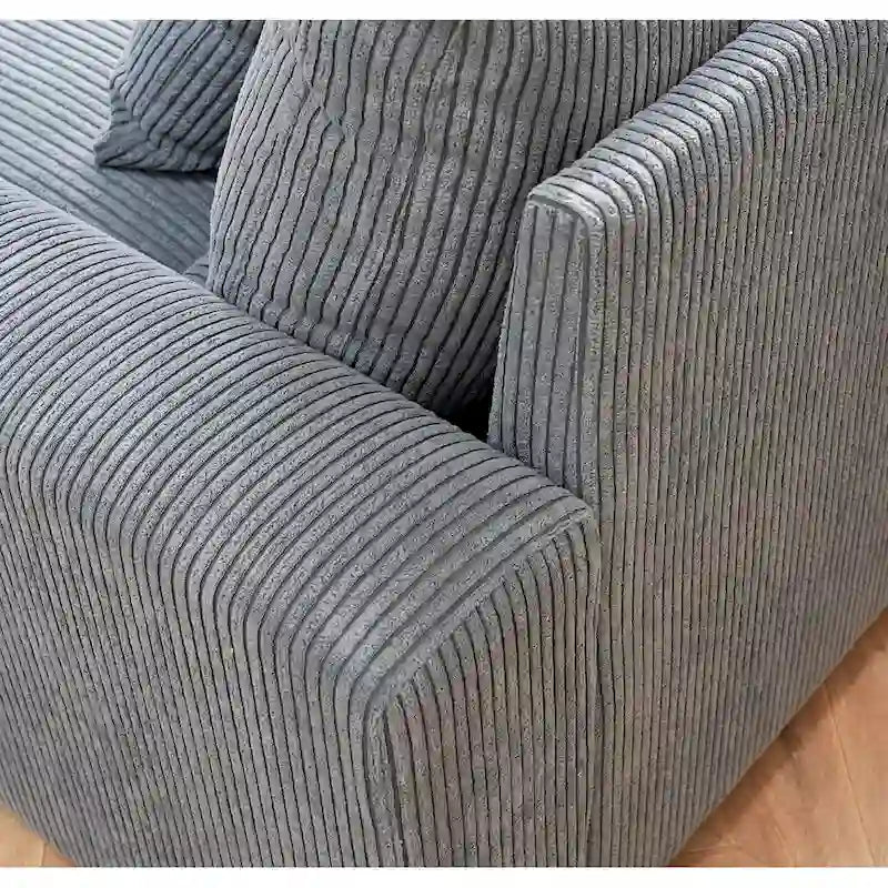 Luxe Schlafsofa mit Cordbezug und doppelter Chaiselongue, zum Twin-Bett umwandelbar