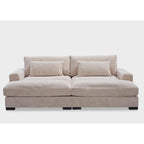 Luxe Schlafsofa mit Cordbezug und doppelter Chaiselongue, zum Twin-Bett umwandelbar