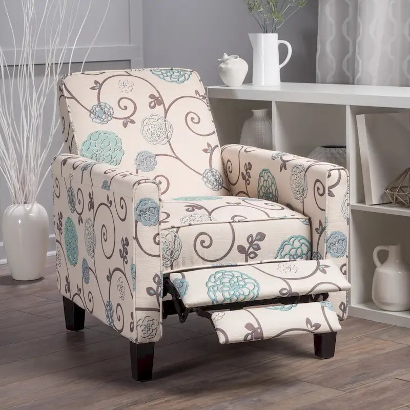 Darvis Clubsessel mit Blumenmuster und Liegefunktion