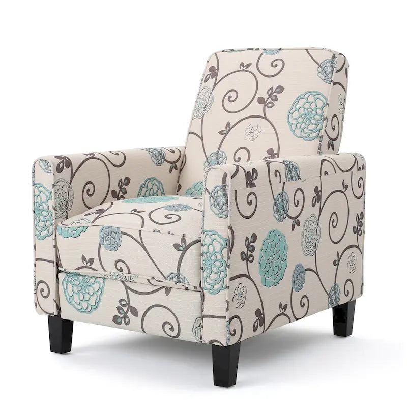 Darvis Clubsessel mit Blumenmuster und Liegefunktion