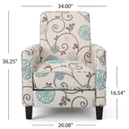 Darvis Clubsessel mit Blumenmuster und Liegefunktion
