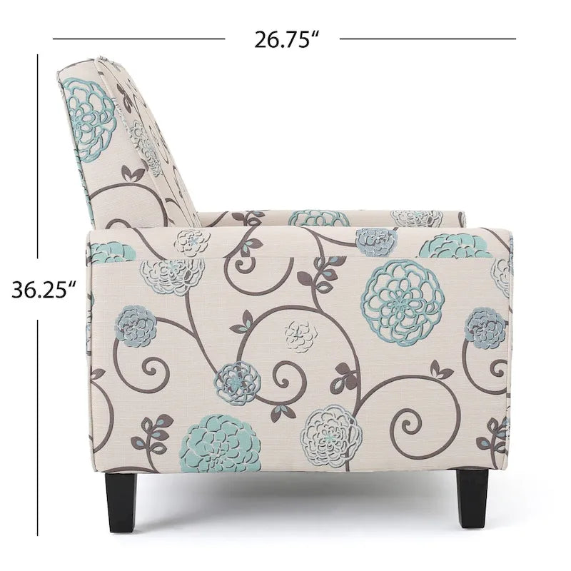 Darvis Clubsessel mit Blumenmuster und Liegefunktion