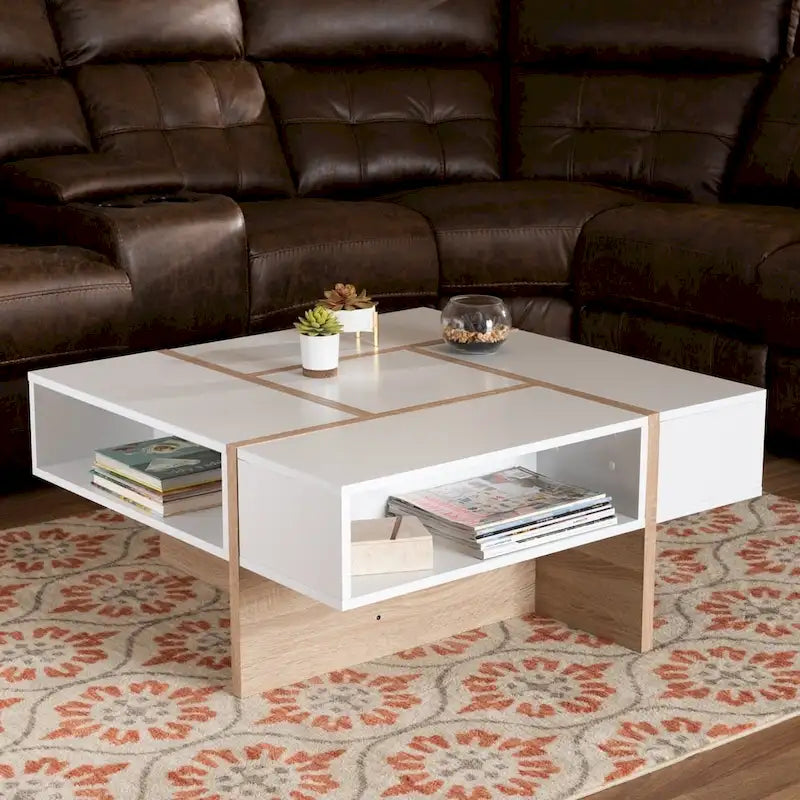 Carson Carrington Uljeshult Modern and Contemporary Wood Coffee Table
