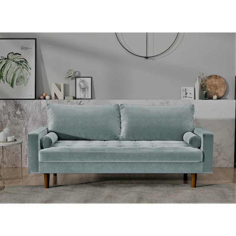 Aksamitna sofa w stylu średniowiecznym