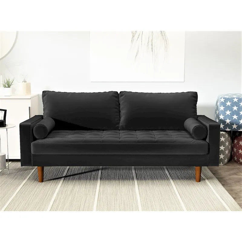 Aksamitna sofa w stylu średniowiecznym