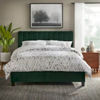 Letto queen Teagan con trapuntatura a canali