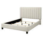 Letto queen Teagan con trapuntatura a canali
