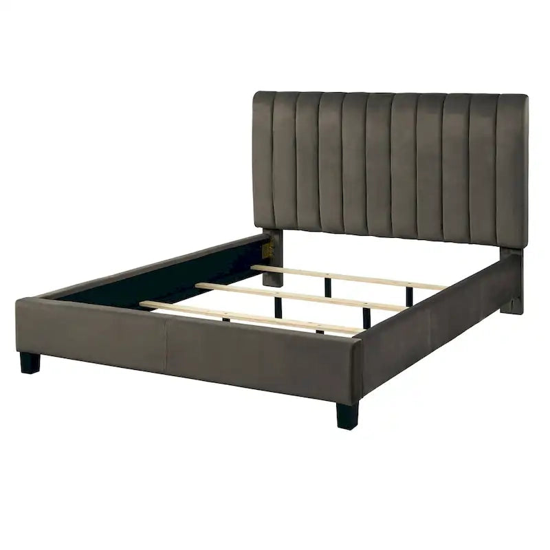 Letto queen Teagan con trapuntatura a canali