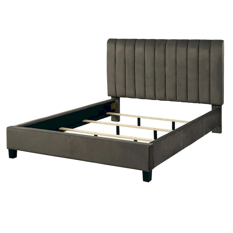 Letto queen Teagan con trapuntatura a canali