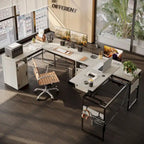 Versatile 60 L Shaped Standing Desk with Lift Top & Storage Cabinet, Corner Desk Extending to 95 with Hooks