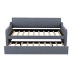 Letto da giorno imbottito con letto estraibile e design con ricarica USB