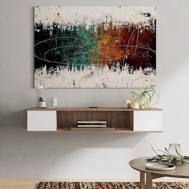 Schwebendes TV-Möbel, Entertainment-Center, Medienkonsole, TV-Regal - 39.4