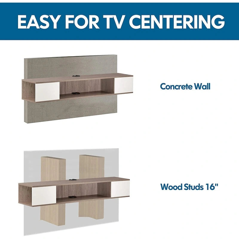 Schwebendes TV-Möbel, Entertainment-Center, Medienkonsole, TV-Regal - 39.4
