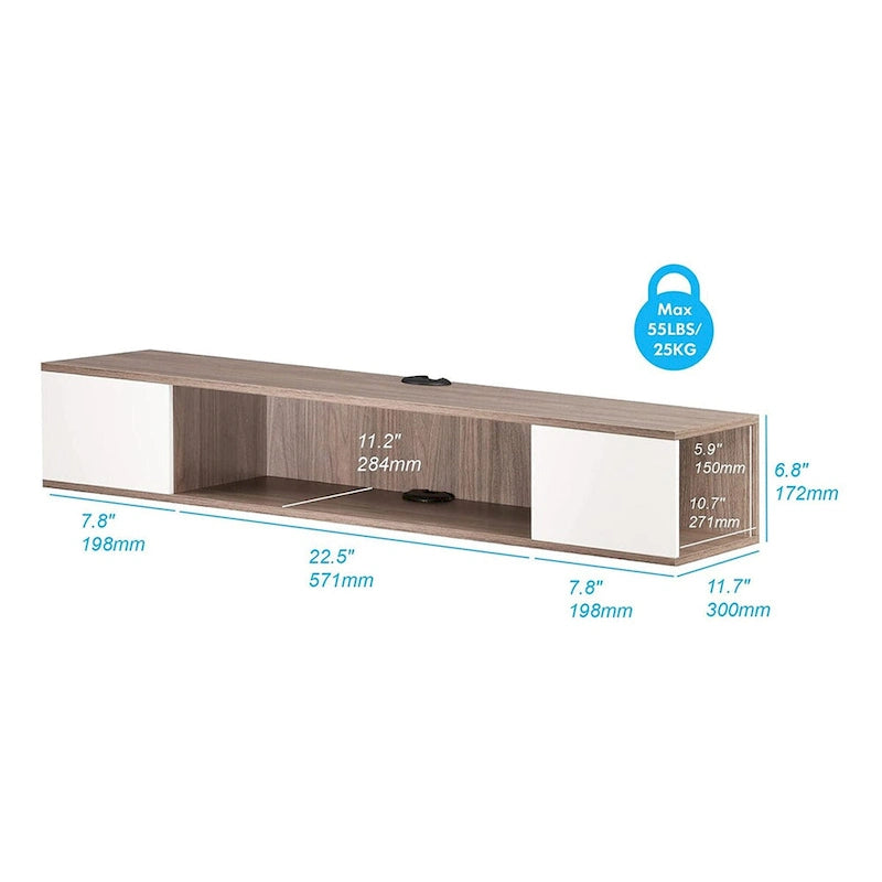 Schwebendes TV-Möbel, Entertainment-Center, Medienkonsole, TV-Regal - 39.4