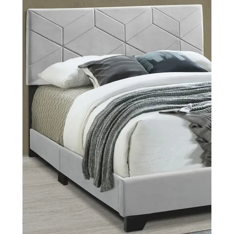 Letto imbottito grigio tutto-in-uno