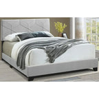 Letto imbottito grigio tutto-in-uno