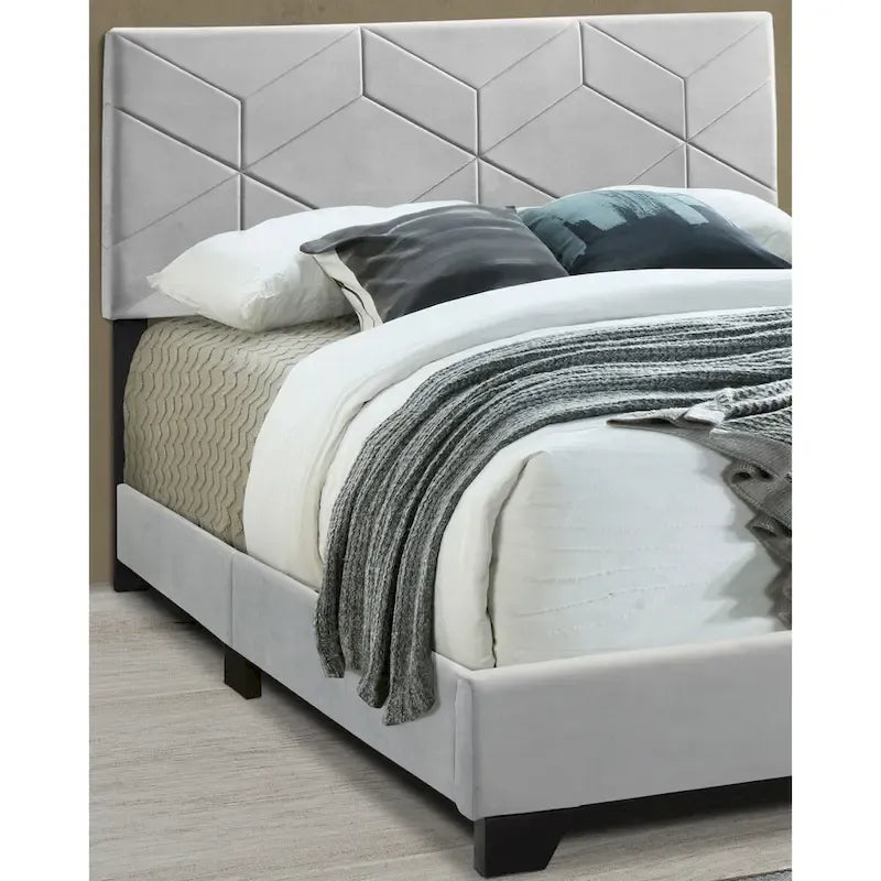 Letto imbottito grigio tutto-in-uno