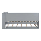 Tagesbett in Twin/Full-Größe mit Twin-Ausziehbett, Ablageboden und USB-Ladeanschlüssen