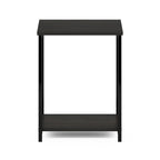 Schlichter Beistelltisch mit Metallgestell im Industrial-Stil, Espresso